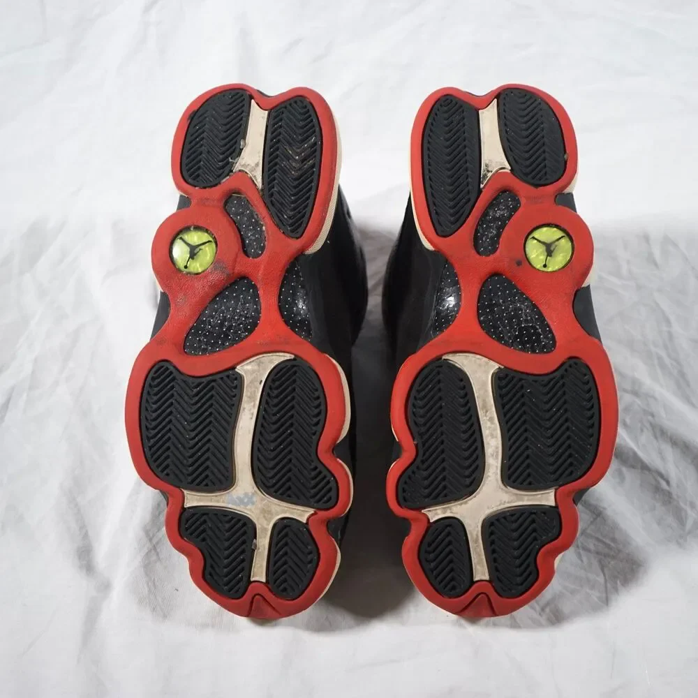 Nike Air Jordan 13 Retro Low Bred 2015 Men's Sneakers Black Red Size 8